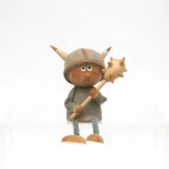 【新品】トムテ/バイキング・ボーイ/お座り/スカンジナビアン・ヘムスロイド/オブジェ/置物/木製/北欧/ミニドール/木のフィギュア/スカンジナビスク/可愛い/カワイイ/かわいい