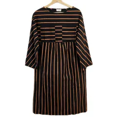 【Dries Van Noten】ロングドレス ワンピース 七分袖 コットン Dries Van Noten】ロングドレス ワンピース 七分袖 コットン