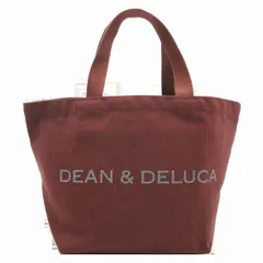 美品 ディーンアンドデルーカ DEAN&DELUCA チャリティー トート バッグ ハンドバッグ 手提げ ロゴプリント コットン キャンバス 赤茶 レッドブラウン レディース/9