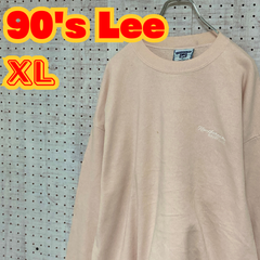 【ヴィンテージ】Lee　90's　スウェット　刺繍　XL　ライトピンク　US古着　MTSW2310-135