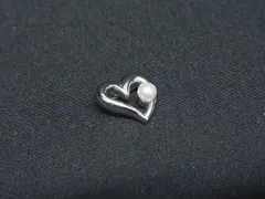 ■美品■ TASAKI タサキ 本真珠 アコヤ真珠 パール 約3mm ハート ネックレストップ アクセサリー レディース シルバー系 DG5602