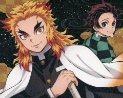 【中古】キャンバスボード・キャンバスアート 竈門炭治郎＆煉獄杏寿郎/背景黒 ミニキャンバスボード 「一番くじ 鬼滅の刃～鬼殺の志～」 D賞