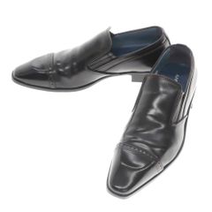 【中古】アントニオルフォ ANTONIO RUFO ロングノーズ サイドエラスティック ローファー ダークブラウン【サイズ24.5】【メンズ】