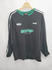 ◇ ⊆ PIVOT DOOR ロゴ韓国系 長袖 トレーナー サイズM ブラック メンズ E  【1503040002311】