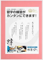【在庫処分】木と字の神林 水書き書道セット 水書きグー 半紙サイズ シートタイプ 赤 S-HS-R