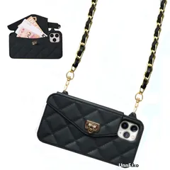 財布型ケース iPhone 13 Pro Max対応 かわいい軽量高級バッグデザイン 財布フリップカードポーチカバー ソフトシリコンケース ハンドストラップ ロングショルダーストラップ付き