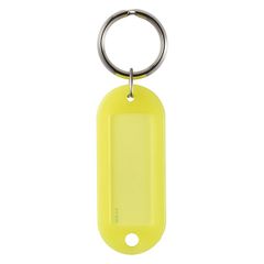 （まとめ買い）コクヨ キーホルダー型名札 両面表示用 黄 10個パック ナフ-210YX10 【×3セット】