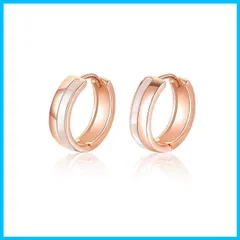 ピンクゴールド 大人 かわいい 13mm 女の子用 フープイヤリング ピアス ピアス ローズゴールド 低刺激性 シルバー 925 レディース フープ PHNIBIRD