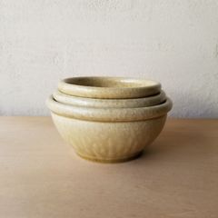 鉢 3個セット ( こね鉢 捏ね鉢 小鉢 中鉢 古瀬戸 黄瀬戸 瀬戸 民藝 作家 )