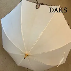 ダックス　DAKS　リボンチェック　ホワイトパラソル　日傘のサムネイル