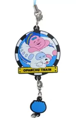 【中古】キーホルダー すやすや駅長(ライトブルー) 「鈍行機関車おぱんちゅうさぎ POP UP SHOP トレーディングつながる!ラバーマスコット」