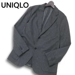 UNIQLO ユニクロ 秋冬★ コンフォート ウールライク テーラード ジャケット Sz.XL メンズ 灰 グレー 大きいサイズ