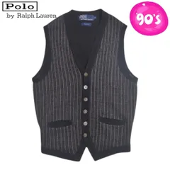 Polo by Ralph Lauren ブラック ストライプ ウール ベスト