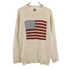 ザリミティッド シルクブレンド 星条旗 ニット 16 ベージュ系 THE LIMITED リネン コットンブレンド 長袖 レディース 【中古】  【231002】
