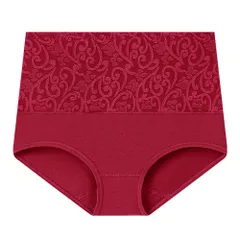 ショーツ レディース 深ばき すっぽり ハイウエスト 綿 大きいサイズ 厚め パンツ 下着 インナー フルバック 刺繍 おしゃれ 上品 冷え防止 プレゼント rs16