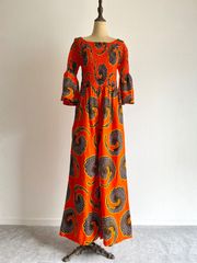 90's "AFRICAN STARS" African batik jumpsuit