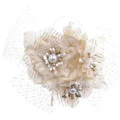 [アウローラ] 日本製ポピーブーケコサージュ 入学式 入園式 卒業式 卒園式 結婚式 式典 謝恩会 演奏会 発表会 (ゴールド)