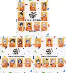 【中古】シール・ステッカー 集合(オレンジ) 学生証カード用ライバーシール(3枚セット) 「バーチャルYouTuber にじさんじ にじさんじフェス2023」 Tシャツセット オレンジ購入特典/入場特典