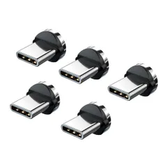【数量限定】2.4A 専用 【5個セット】 TypeC ケーブル用端子 マグネット端子防塵プラグ マグネット充電 磁気ヘッド YFFSFDC