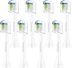 Trustnice 互換ブラシ 電動歯ブラシ 替えブラシ ミニ コンパクト フィリップス ソニッケアー : 対応 ダイヤモンドクリーン philips sonicare 用の 8本入(ホワイト)