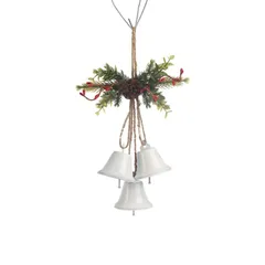 ガーデンオーナメント ベル 金属 ホワイト ガーデンオブジェ 吊り下げ飾り 白 ペンダント ガーデニング 雑貨 ガーデン雑貨 ガーデンインテリア ガーデン インテリア 庭の装飾 お洒落 おしゃれ 8-14