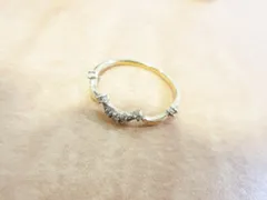 ディズニー リング 指輪 シルバー 王冠 クラウン モチーフ 石付き クリア 9号 ゴールド