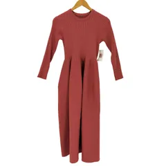 ミラオーウェン Mila Owen 構築パフスリーブフレアスカートリブニットワンピース レディース JPN：0 