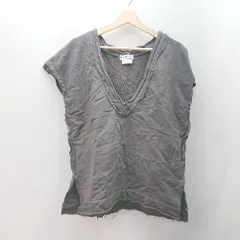 ◇ CIAOPANIC TYPY サイドスリット Vネック コットン100% ノースリーブ シャツ サイズONE グレー レディース E  【1307040078020】