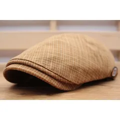 キャスケット帽子 チェック柄 綿 キャップ ハンチング帽子 56㎝～59㎝ BN KC109-4