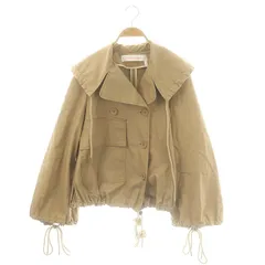 シーバイクロエ SEE BY CHLOE Bell Sleeve Drawstring Jacket ショートトレンチコート ジャケット 34 XS ライトブラウン /AQ ■OS