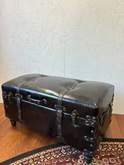 オールドトランク型スツール 宝箱 アンティーク