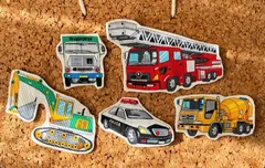 ❁︎10枚❁︎ 働く車　はたらくくるま  ワッペン　布ワッペン　アップリケ