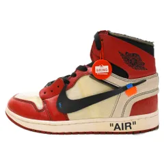 NIKE (ナイキ) ×OFF‐WHITE THE 10 AIR JORDAN 1 CHICAGO AA3834-101 オフホワイト ザテン エアジョーダン1 シカゴ ハイカットスニーカー US10/28cm ホワイト/レッドのサムネイル