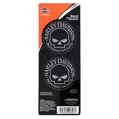 【メール便発送】ハーレーダビッドソン ダイカットデカール Welly G Skull 2P CG99303 シート：縦20.3×横7.6cm（ステッカー：直径5.9cm） Harley-Davidson ステッカー シール CARデカール アメリカ製
