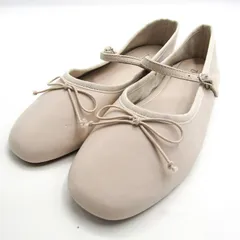 ザラ バレエシューズ サブリナシューズ メリージェーン リボン 靴 キッズ 女の子用 33サイズ ベージュ ZARA 【中古】