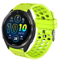[Lamshaw] コンパチブル Garmin Forerunner 965 バンドシリコン製弾性バンド スポーツバンド 交換ベルト 柔らかく快適で通気性 長さ調節シリコンループ換えバンド 対応 GARMIN(ガーミン) ハイブリッドスマートウォッチ Gar