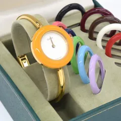 GUCCI  チェンジベゼル 腕時計 着せ替え カラフル マルチカラー クォーツ 電池式 レディース