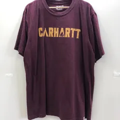 Carhartt カーハート Tシャツ フロントプリント 半袖 Honduras製 メンズ L ワインレッド