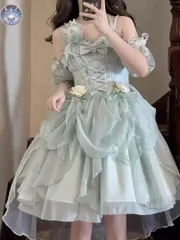 新品 未使用 お出かけに♪ロリータ風フェアリーなワンピース ドレスアップに！