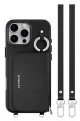 新品 【MagEasy】 iPhone 16 Pro Max 対応 ケース MagSafe 対応 ショルダー ストラップ 付き カード 収納 レザー スマホケース カードケース ポーチ付き 財布 スマホカバー [ iPhone16ProMax アイフォン 16