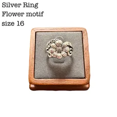 シルバーリング Silver925 シルバー925 花 フラワー リーフ ゴシック メンズ レディース 指輪 リング 16号