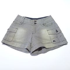 バーバリー ブルーレーベル ショートパンツ 千鳥格子 ウォッシュ加工 36サイズ Burberry