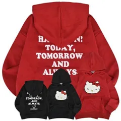 ハローキティ パーカー 裏起毛 スウェット キッズ 子供 ビッグシルエット サンリオ キャラクターズ hk6344-173