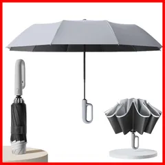 【即発送】UVカットUPF50 超撥水 紫外線遮断 逆折り式 晴雨兼用 折り畳み傘10本骨 ワンタッチ 頑丈 軽量 自動開閉 携帯便利 逆さ傘 大きい 反射テープ 折りたたみ傘 豪雨/梅雨/台風対応 VERILADY 男女兼用