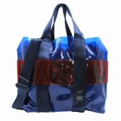 20ss PORTER × Sea New York ポーター × シー 吉田カバン モニカ トートバッグ ショルダ 2WAY ブルー メンズ レディース 【中古】