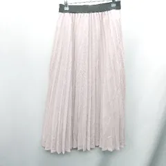 ◇ Θ natural couture ナチュラルクチュール 膝下丈 プリーツ スカート サイズF ピンク系 レディース E  【1409100031270】