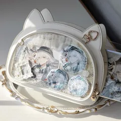 痛バッグ 痛バ ショルダーバッグ バッグ 鞄 レディース 猫耳 かわいい おしゃれ クリアバッグ 推し 推し活 推しバッグ 小さい 小さめ オタク活バッグ イベント jQxD367