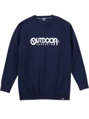 トレーナー 大きいサイズ メンズ スエット 裏起毛 OUTDOOR アウトドア プリント C061210-02 ネイビー