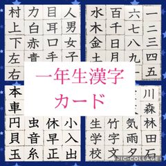 一年生漢字カード　国語　家庭学習