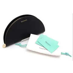 【 未使用 】TIFFANY&Co. ティファニー 財布 ハーフムーン ミディアム レザー ウォレット 黒 ブラック レディース プレゼントのサムネイル
